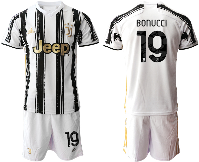 Men 2020-2021 club Juventus home #19 white black Soccer Jerseys->juventus jersey->Soccer Club Jersey